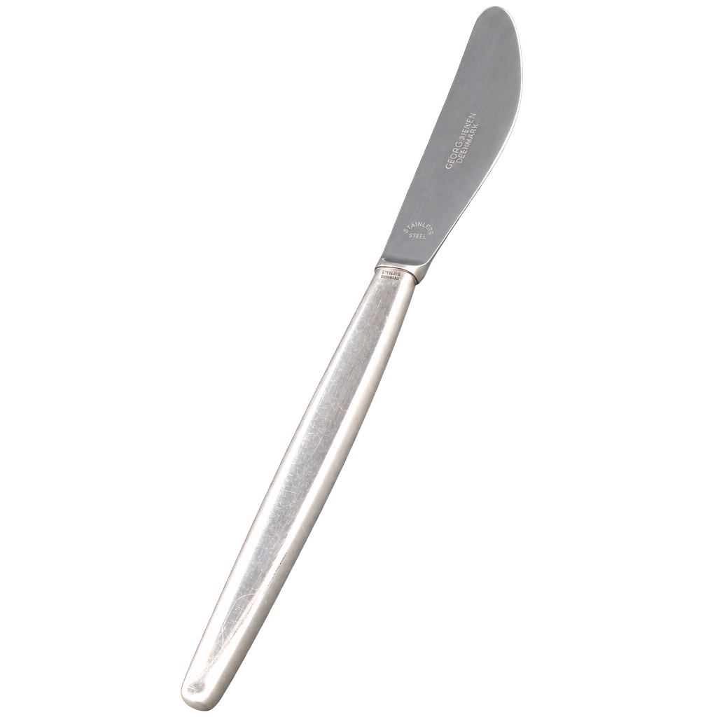 Georg Jensen Cypress kniv med sterling sølvskaft, 20 cm — fritlagt