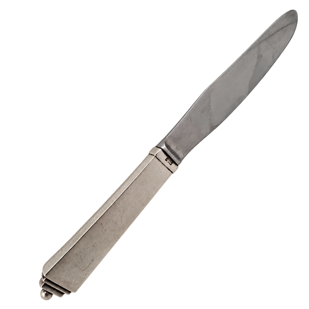 Georg Jensen Pyramide sølv spisekniv 22,5 cm — fritlagt
