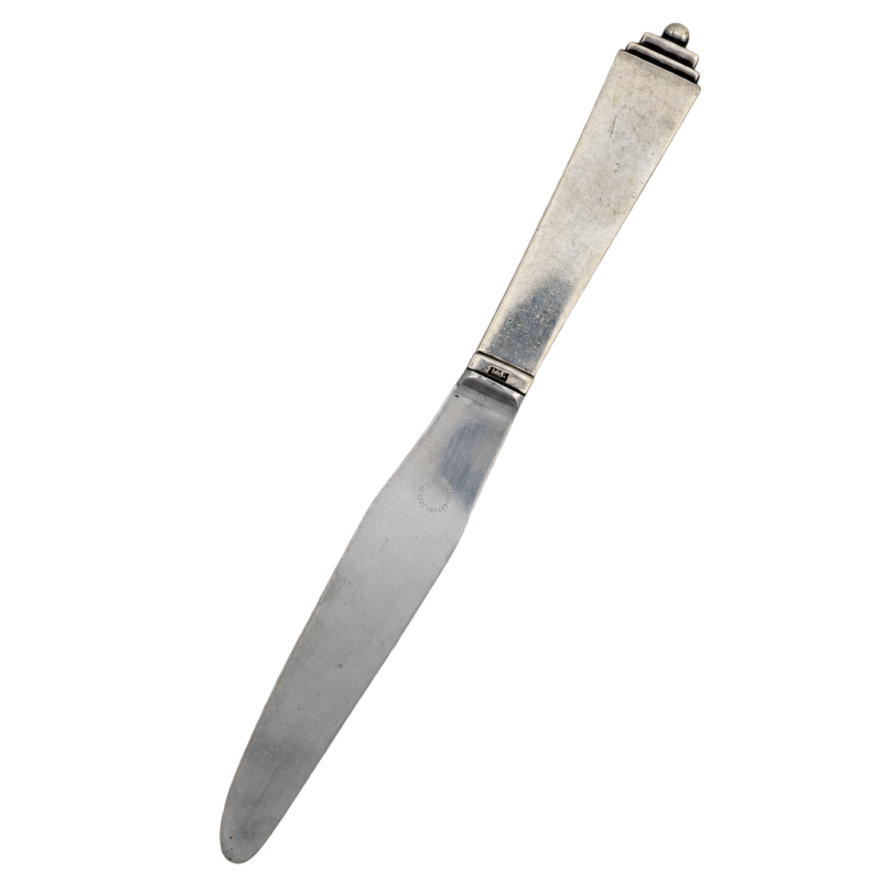 Georg Jensen Pyramide sølv spisekniv 22,5 cm — fritlagt