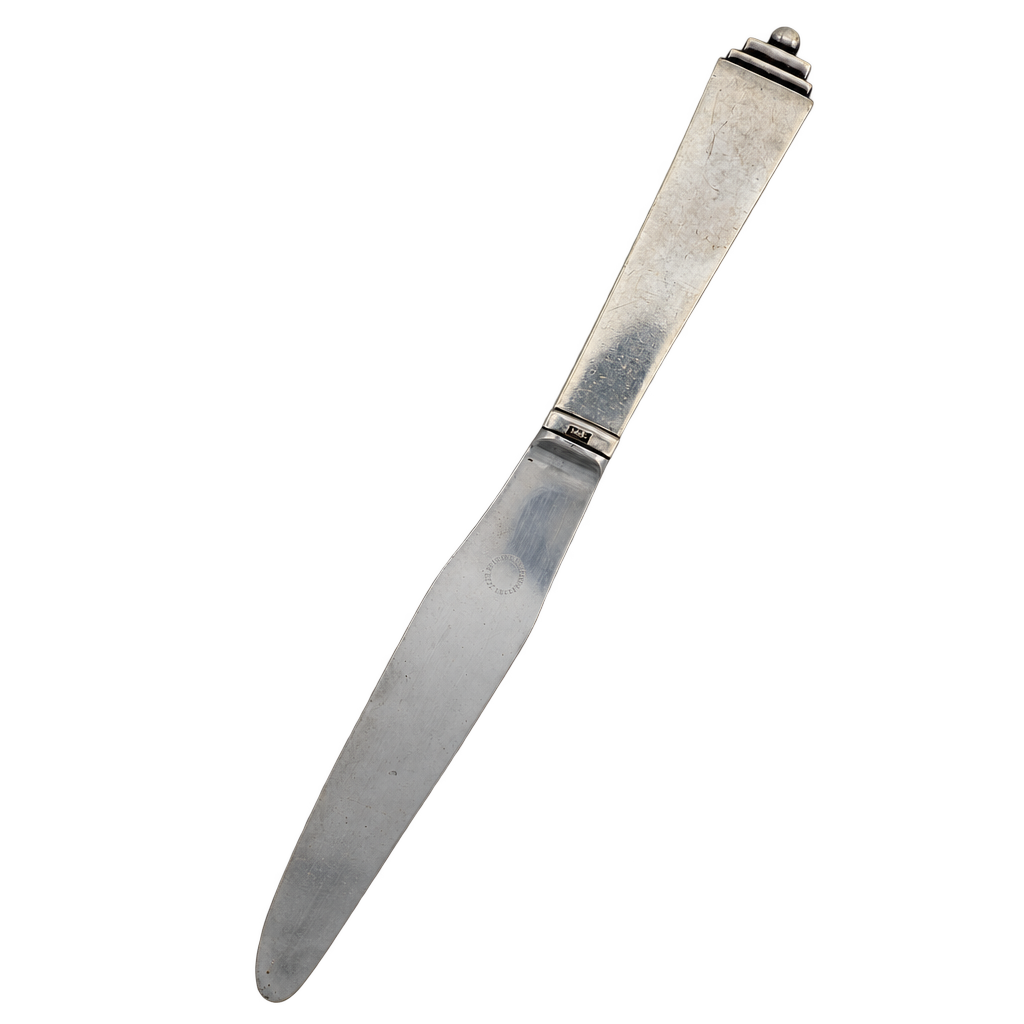 Georg Jensen Pyramide sølv spisekniv 22,5 cm — fritlagt