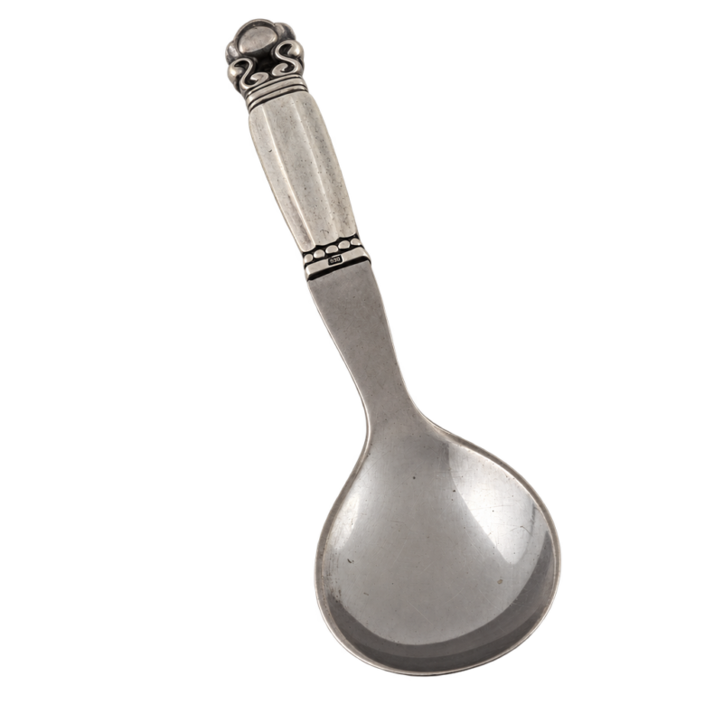 Sterling sølv æggeske Georg Jensen Konge 11,6 cm — fritlagt