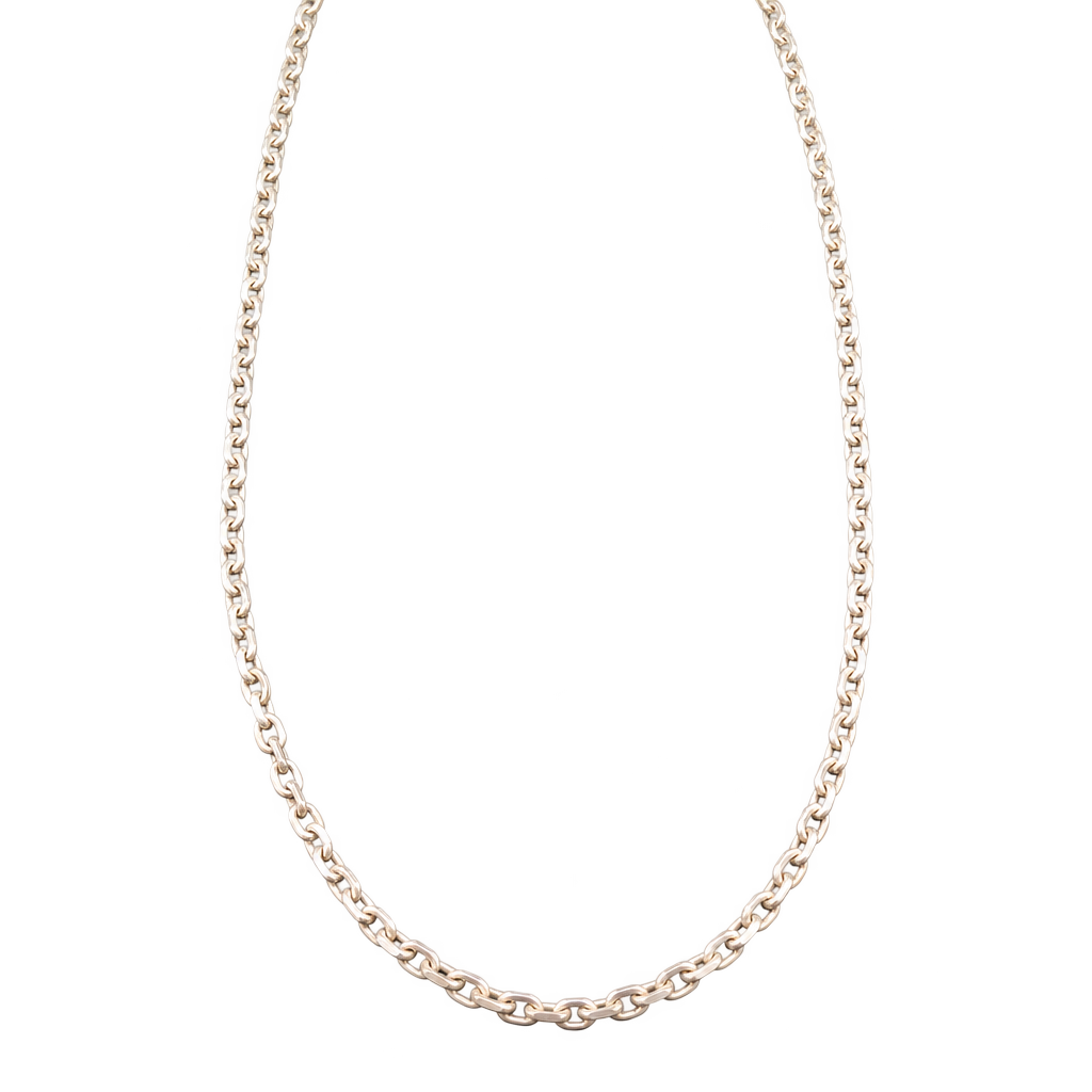 Sterling sølv ankerhalskæde, 51 cm — fritlagt