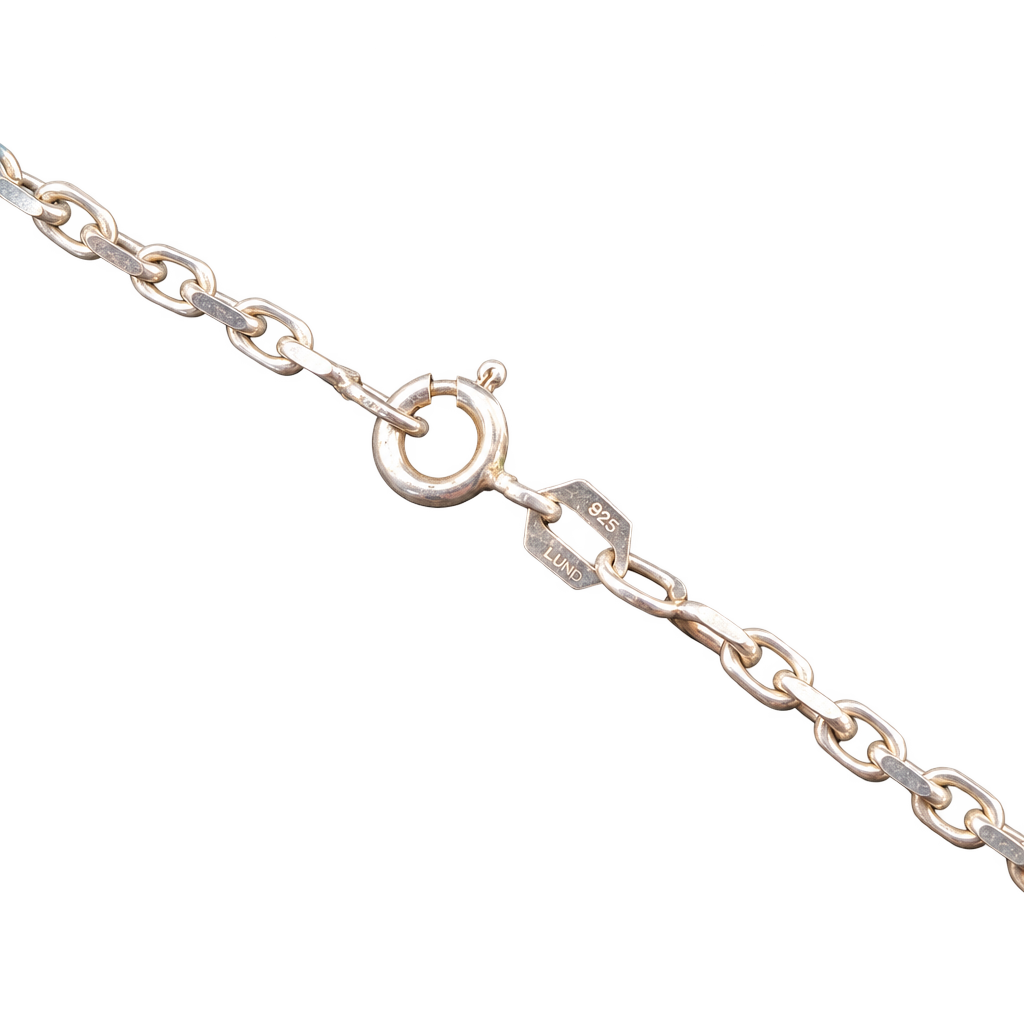 Sterling sølv ankerhalskæde, 51 cm — fritlagt