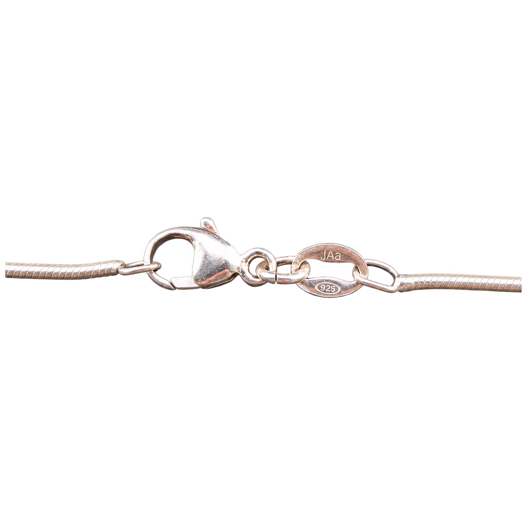 Sterling sølv halskæde med vedhæng, 42 cm — fritlagt