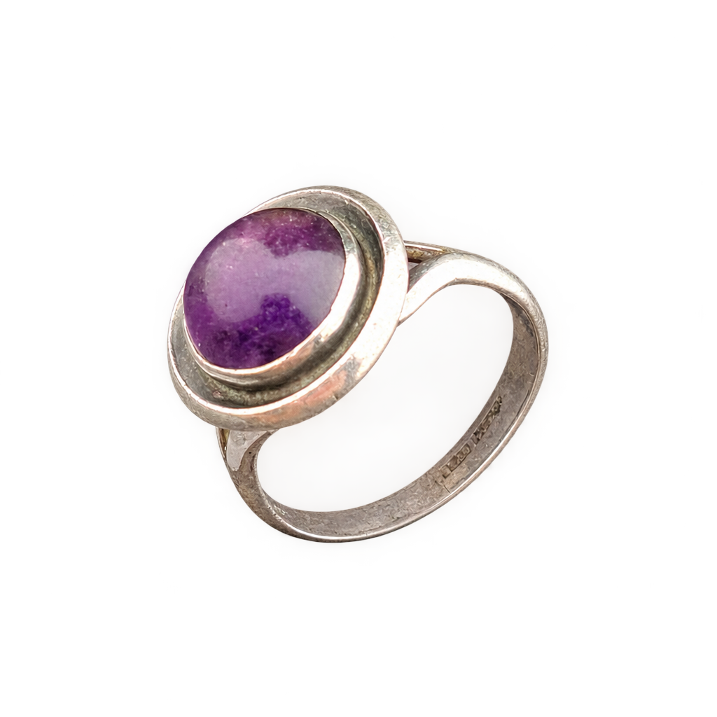 Sterling sølv 925 ring med ametyst fra N.E. From — fritlagt