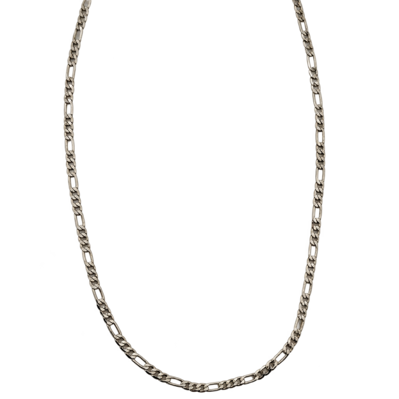 Sterling sølv Figaro halskæde 66,5 cm — fritlagt